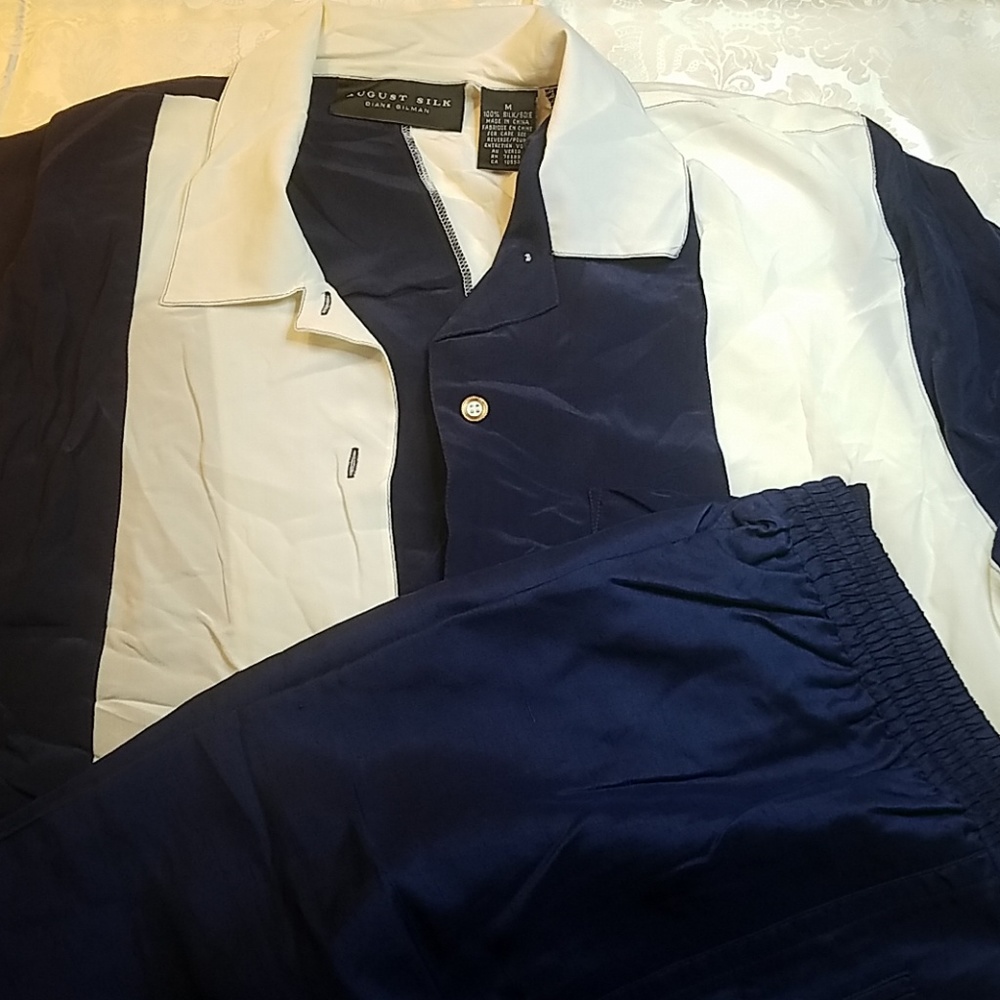 Diane Gilman blouse and pants silk